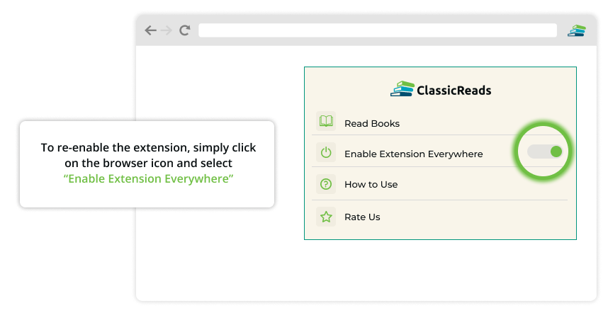 Enable, disable, re-enable the ClassicReads widget